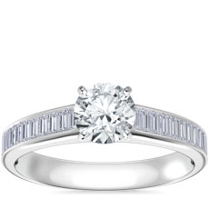 Channel Baguette Diamond Engagement Ring in 18k White Gold (1/2 ct. tw.)